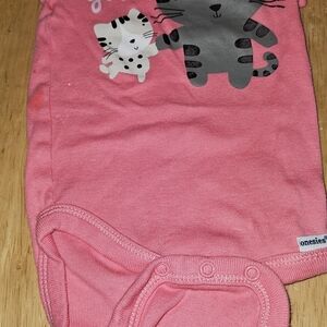 Gerber Pink Cat Print One Piece